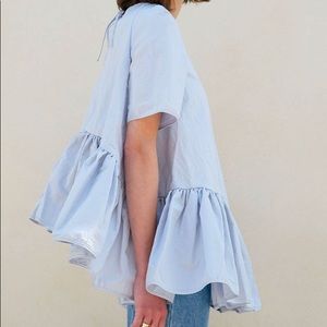 NWT Frankie Shop Babydoll Ruffle Top